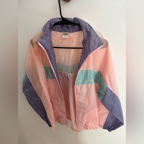 VINTAGE- 80s WINDBREAKER- BROOKS - WOMAN- RUNNING JACKET- Large - Picture 4 of 8